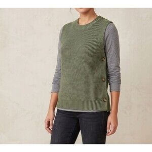 Rachel Rachel Roy Green Side Button Soft Cozy Sweater Vest Size Small